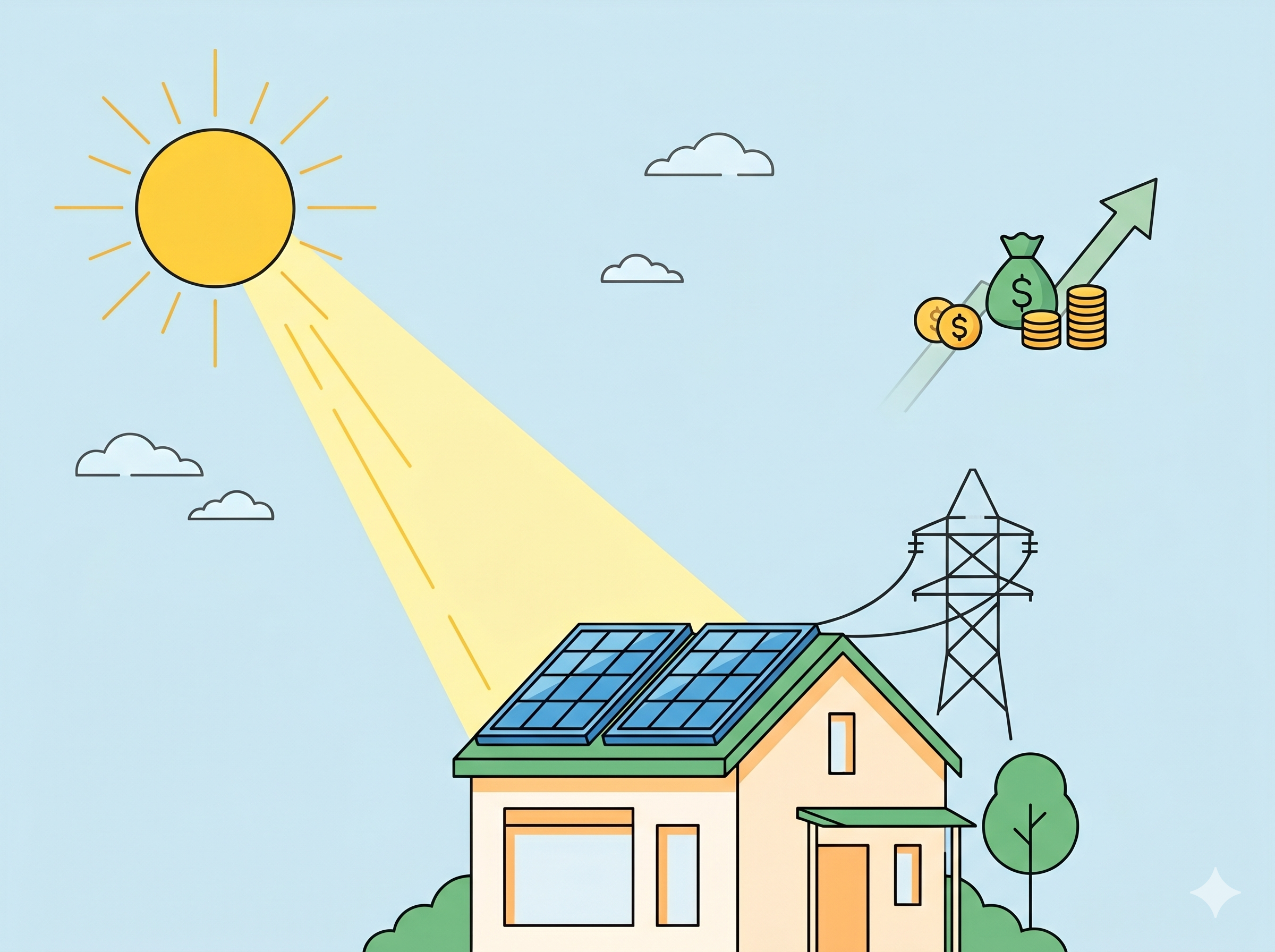 八芳元太陽能售電收益示意，屋頂光電創造穩定被動收入